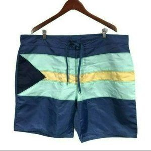 Vineyard Vines Swim Trunks Blue and Yellow Stripe Size 42, New